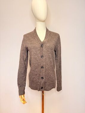 Banana Republic V-Neck Merino Wool Cardigan – Size M – Chocolate Brown